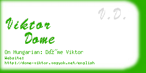 viktor dome business card